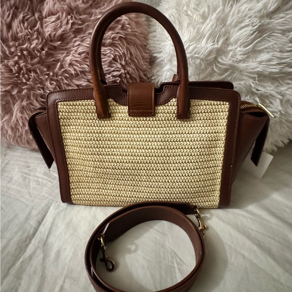 YSL Raffia Downtown Shoulder Bag - Picture 8 of 16